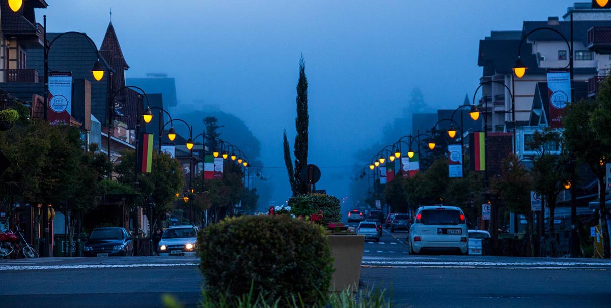 Gramado com Neblina