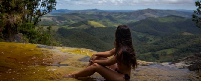 Foto na Cachoeira Janela do Céu